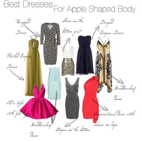 most flattering dress for apple shape